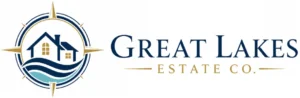 Great Lakes Estate Co. logo with a house, waves, and compass