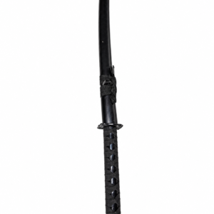 Black katana-style sword with scabbard and cord-wrapped handle