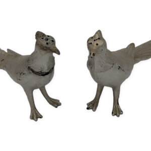 Pair of Cast Metal Bird Salt & Pepper Shakers, Vintage