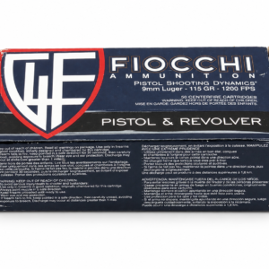 Fiocchi Pistol Shooting Dynamics 9mm Luger 115 Grain FMJ Ammo, 50 Rounds - Box 1 of 5