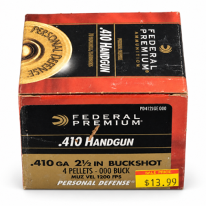 Federal Premium Personal Defense .410 Handgun 2-1/2 in 000 Buckshot, 20 Shotshells - Box 1 of 2